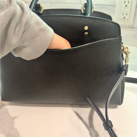 Coach Black Satchel with Gold Accents - Picture 10 of 15